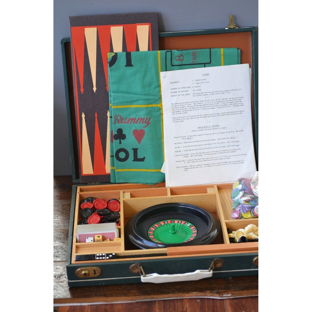 ES Lowe Casino Popper Multi Game Chess Backgammon cribbage roulette‎ Rummy